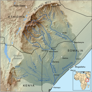 يجري في جنوب سطح دولة الصومال أنهار هي